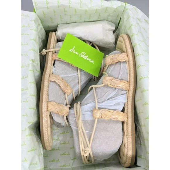 NIB Sam Edelman Zariah 2 Gladiator Sandals Sand Nappa Size 7 M (MSRP $130) - Picture 7 of 8